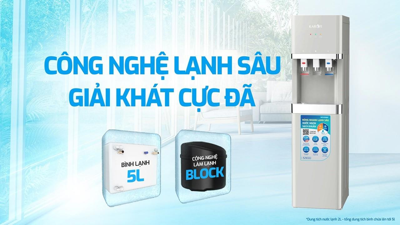 Cây nước nóng lạnh Karofi HCV208G công nghệ lanhj sâu giải khát cực đã